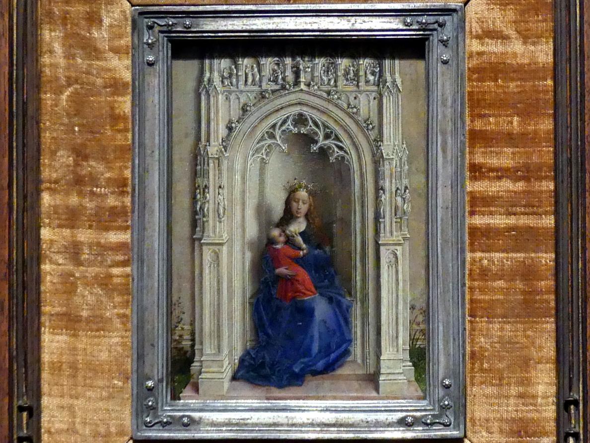 Rogier van der Weyden (1433–1464), Thronende Madonna mit Kind, Madrid, Museo Thyssen-Bornemisza, Saal 3, niederländische Malerei, um 1433, Bild 2/3