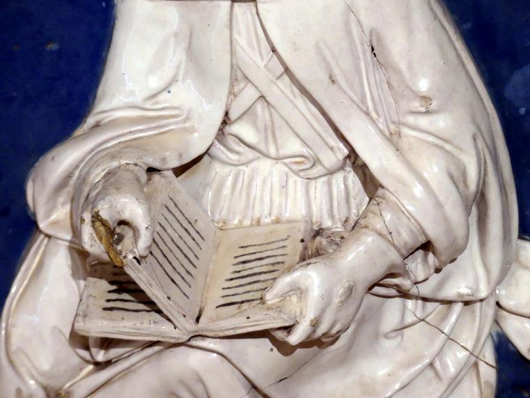 Andrea della Robbia (1465–1525), Heiliger Augustinus, Madrid, Museo Thyssen-Bornemisza, Saal 6, Galeria Villahermosa, um 1490, Bild 4/5