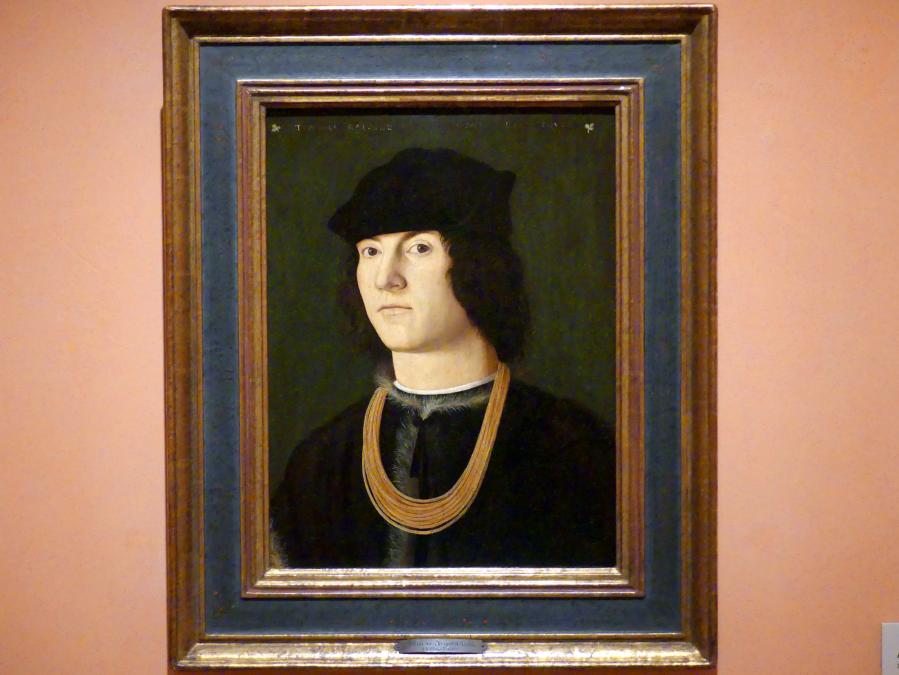Amico Aspertini (1496–1525), Porträt von Tommaso Raimondi, Madrid, Museo Thyssen-Bornemisza, Saal 6, Galeria Villahermosa, um 1500