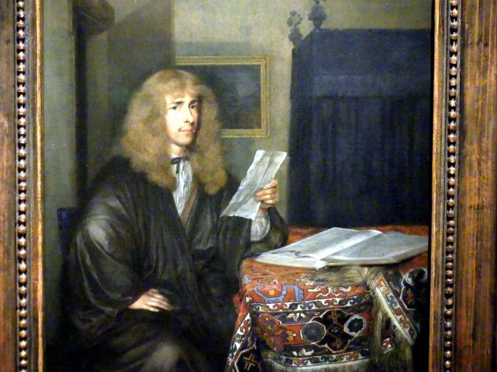 Gerard ter Borch (1635–1675), Porträt eines Mannes, der ein Dokument liest, Madrid, Museo Thyssen-Bornemisza, Saal 21, niederländische Malerei des 17. Jahrhunderts, um 1675, Bild 2/3