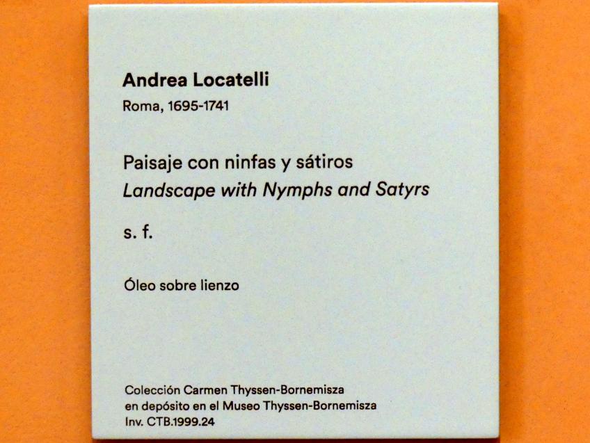 Andrea Locatelli (1735), Landschaft mit Nymphen und Satyrn, Madrid, Museo Thyssen-Bornemisza, Saal D, Malerei des 17. Jahrhunderts, Undatiert, Bild 2/2