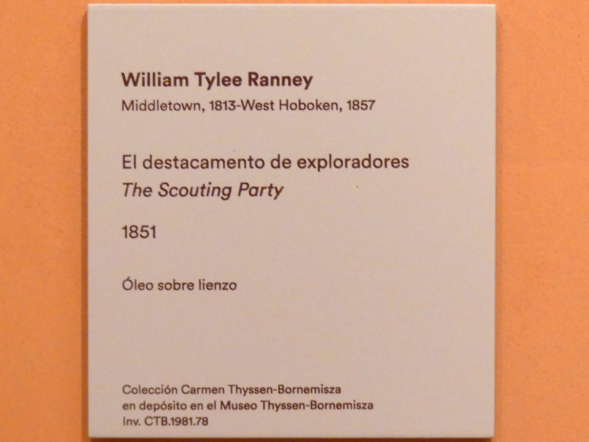 William Tylee Ranney (1851), Die Kundschafter, Madrid, Museo Thyssen-Bornemisza, Saal F, nordamerikanische Malerei des 19. Jahrhunderts, 1851, Bild 2/2