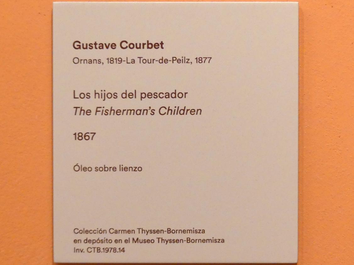 Gustave Courbet (1849–1874), Die Kinder des Fischers, Madrid, Museo Thyssen-Bornemisza, Saal G, europäische Malerei des 19. Jahrhunderts, 1867, Bild 2/2
