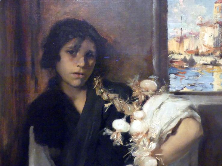 John Singer Sargent (1875–1920), Venezianischer Zwiebelverkäufer, Madrid, Museo Thyssen-Bornemisza, Saal 30, nordamerikanische Malerei des 19. Jahrhunderts, um 1880–1882, Bild 2/3