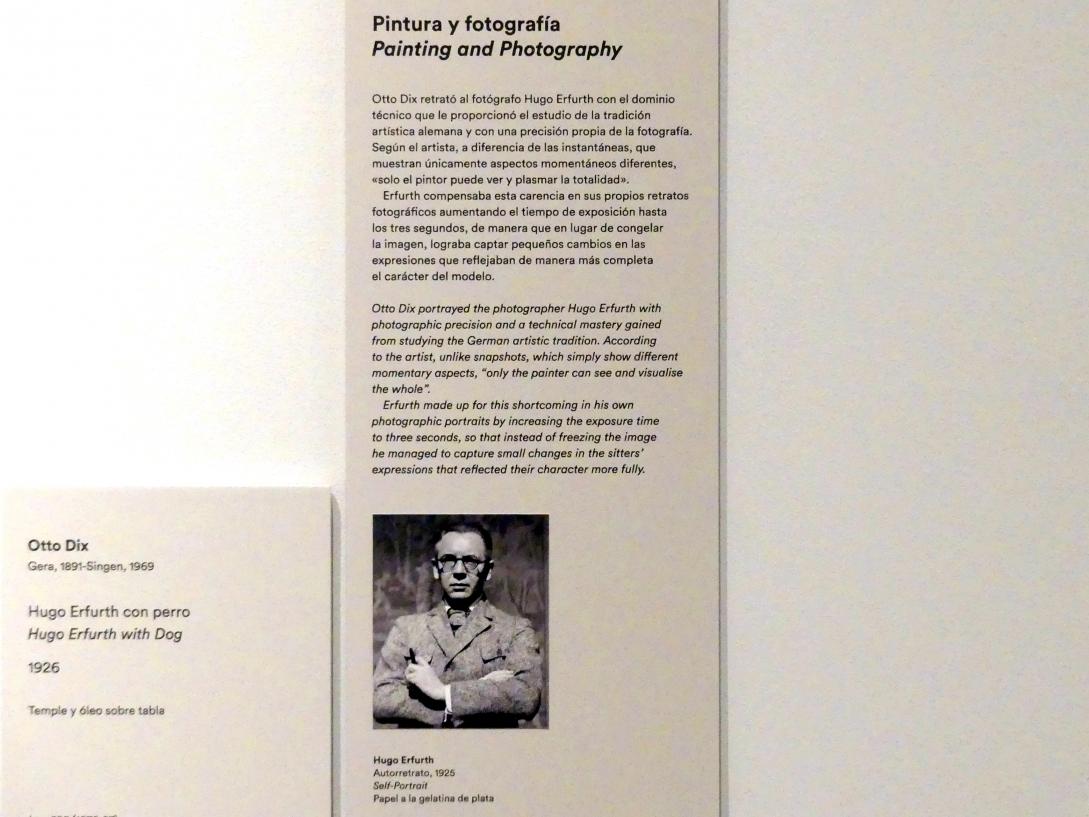 Otto Dix (1913–1949), Hugo Erfurth mit Hund, Madrid, Museo Thyssen-Bornemisza, Saal 39, Realismus der Zwischenkriegszeit, 1926, Bild 5/5