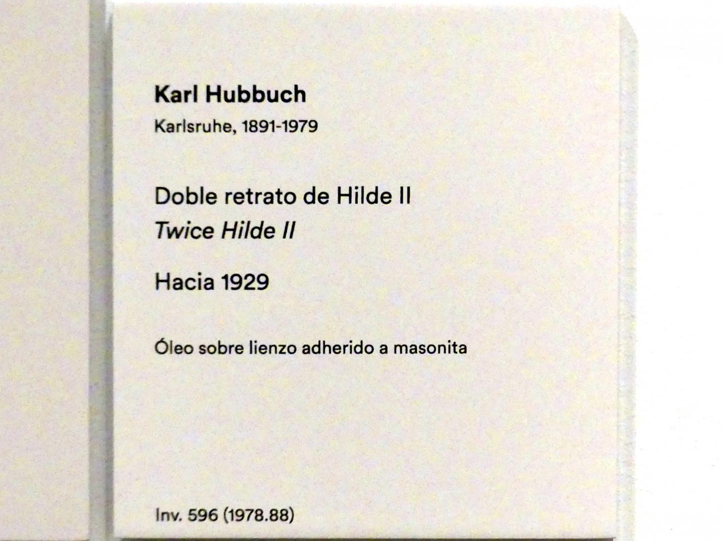 Karl Hubbuch (1929–1959), Doppelporträt Hilde II, Madrid, Museo Thyssen-Bornemisza, Saal 39, Realismus der Zwischenkriegszeit, um 1929, Bild 5/6