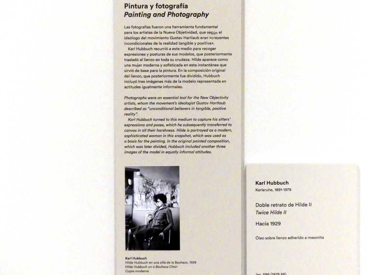 Karl Hubbuch (1929–1959), Doppelporträt Hilde II, Madrid, Museo Thyssen-Bornemisza, Saal 39, Realismus der Zwischenkriegszeit, um 1929, Bild 6/6