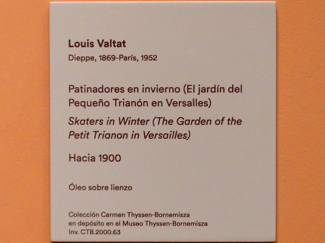 Louis Valtat (1900), Schlittschuhläufer im Winter (Garten von Petit Trianon in Versailles), Madrid, Museo Thyssen-Bornemisza, Saal K, europäische Malerei des 19.Jahrhunderts, um 1900, Bild 2/2