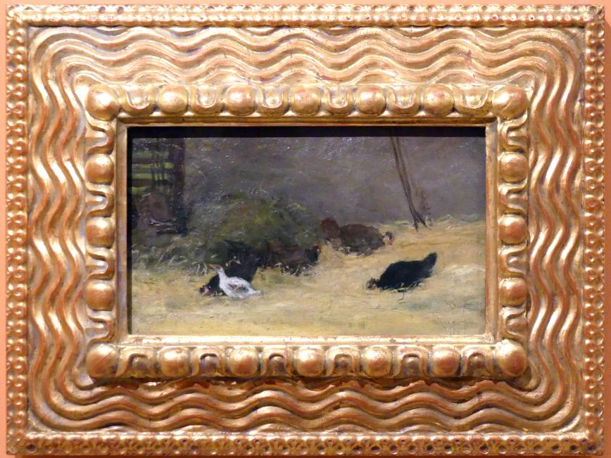 Paul Gauguin (1875–1902), Im Hühnerstall, Madrid, Museo Thyssen-Bornemisza, Saal L, europäische Malerei des 19.Jahrhunderts, um 1878