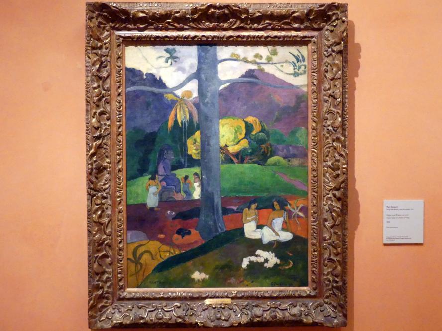 Paul Gauguin (1875–1902), Mata Mua (in alten Zeiten), Madrid, Museo Thyssen-Bornemisza, Saal L, europäische Malerei des 19.Jahrhunderts, 1892, Bild 1/4