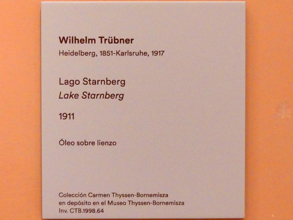 Wilhelm Trübner (1871–1914), Starnberger See, Madrid, Museo Thyssen-Bornemisza, Saal M, europäische Malerei des 19.Jahrhunderts, 1911, Bild 2/2