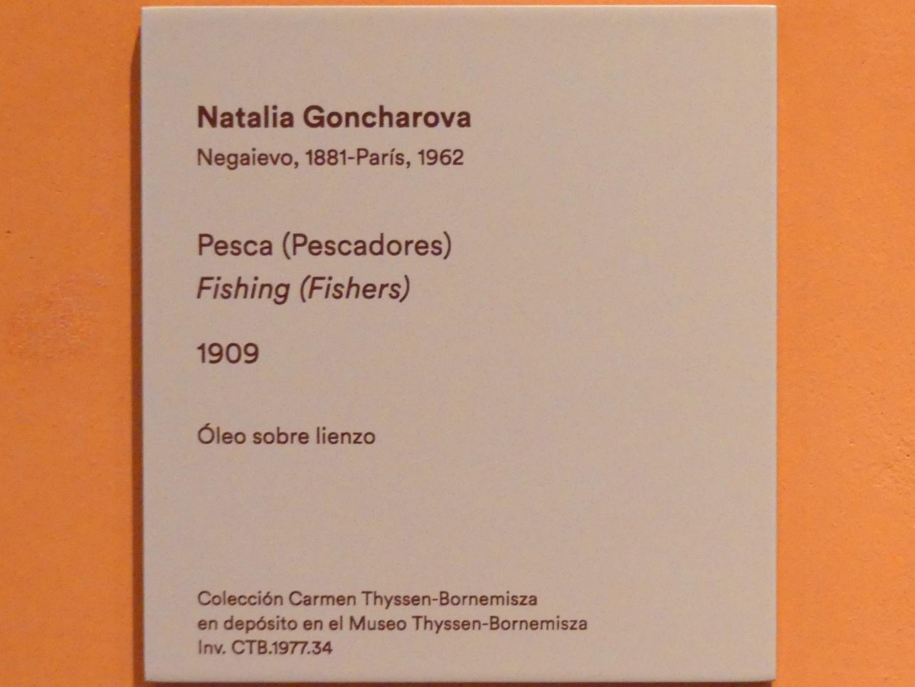 Natalija Sergejewna Gontscharowa (1908–1954), Fischer, Madrid, Museo Thyssen-Bornemisza, Saal P, erste Avantgarden, 1909, Bild 2/2