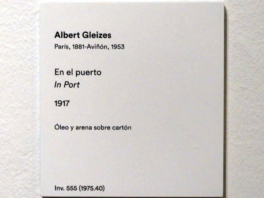 Albert Gleizes (1912–1930), Im Hafen, Madrid, Museo Thyssen-Bornemisza, Saal 41, europäische Malerei der ersten Hälfte des 20. Jahrhunderts, 1917, Bild 2/2
