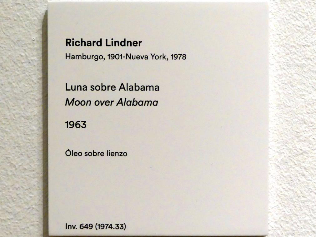 Richard Lindner (1963–1971), Mond über Alabama, Madrid, Museo Thyssen-Bornemisza, Saal 48, Neo-Dadaismus und Pop-Art, 1963, Bild 2/2