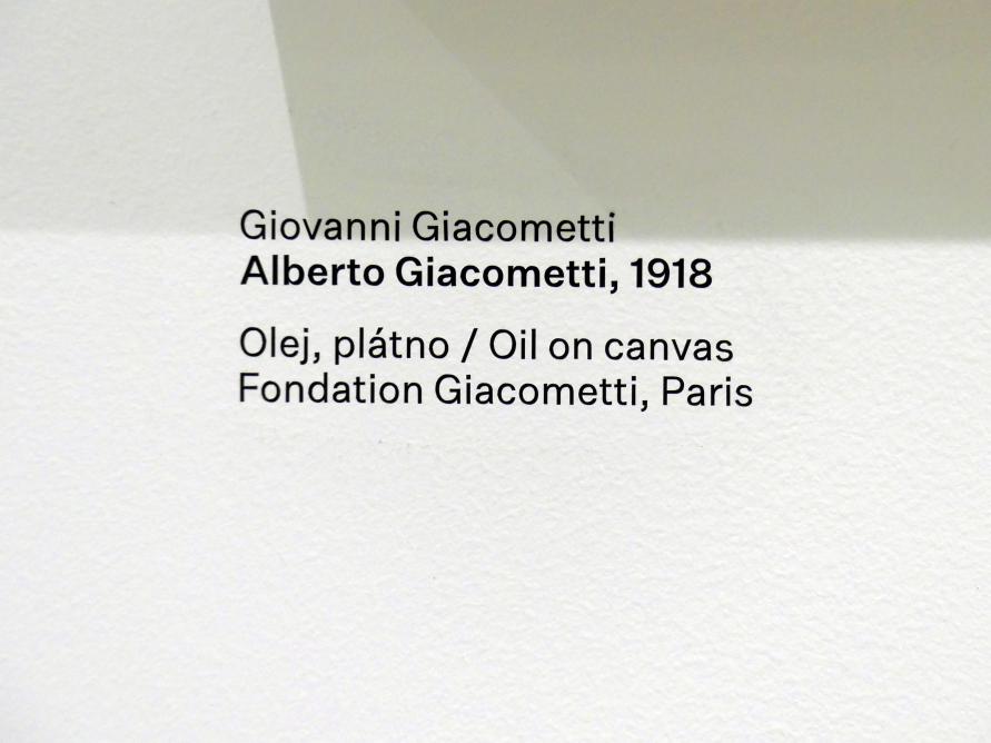 Giovanni Giacometti (1918), Alberto Giacometti, Prag, Nationalgalerie im Messepalast, Ausstellung "Alberto Giacometti" vom 18.07.-01.12.2019, Familie, 1918, Bild 3/3