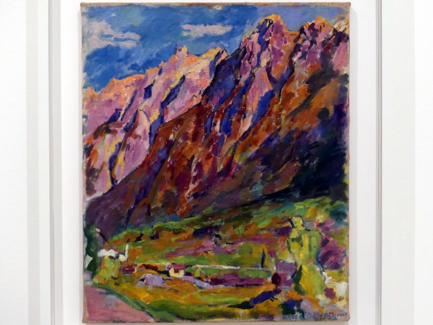 Alberto Giacometti (1914–1965), Berglandschaft, Prag, Nationalgalerie im Messepalast, Ausstellung "Alberto Giacometti" vom 18.07.-01.12.2019, Avantgarde, um 1921, Bild 2/3