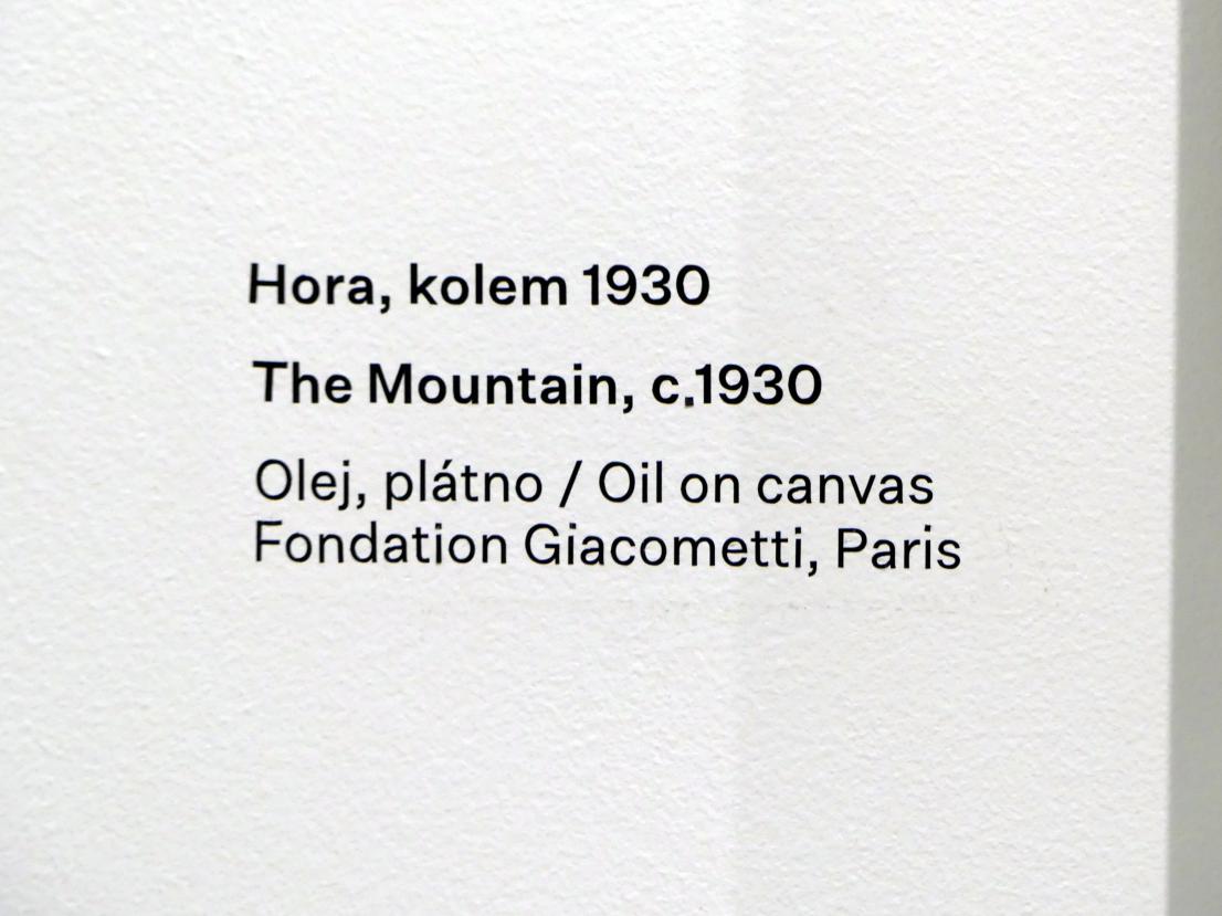 Alberto Giacometti (1914–1965), Der Berg, Prag, Nationalgalerie im Messepalast, Ausstellung "Alberto Giacometti" vom 18.07.-01.12.2019, Avantgarde, um 1930, Bild 3/3