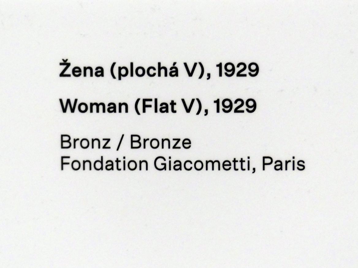 Alberto Giacometti (1914–1965), Frau (Flach V), Prag, Nationalgalerie im Messepalast, Ausstellung "Alberto Giacometti" vom 18.07.-01.12.2019, Avantgarde, 1929, Bild 2/4