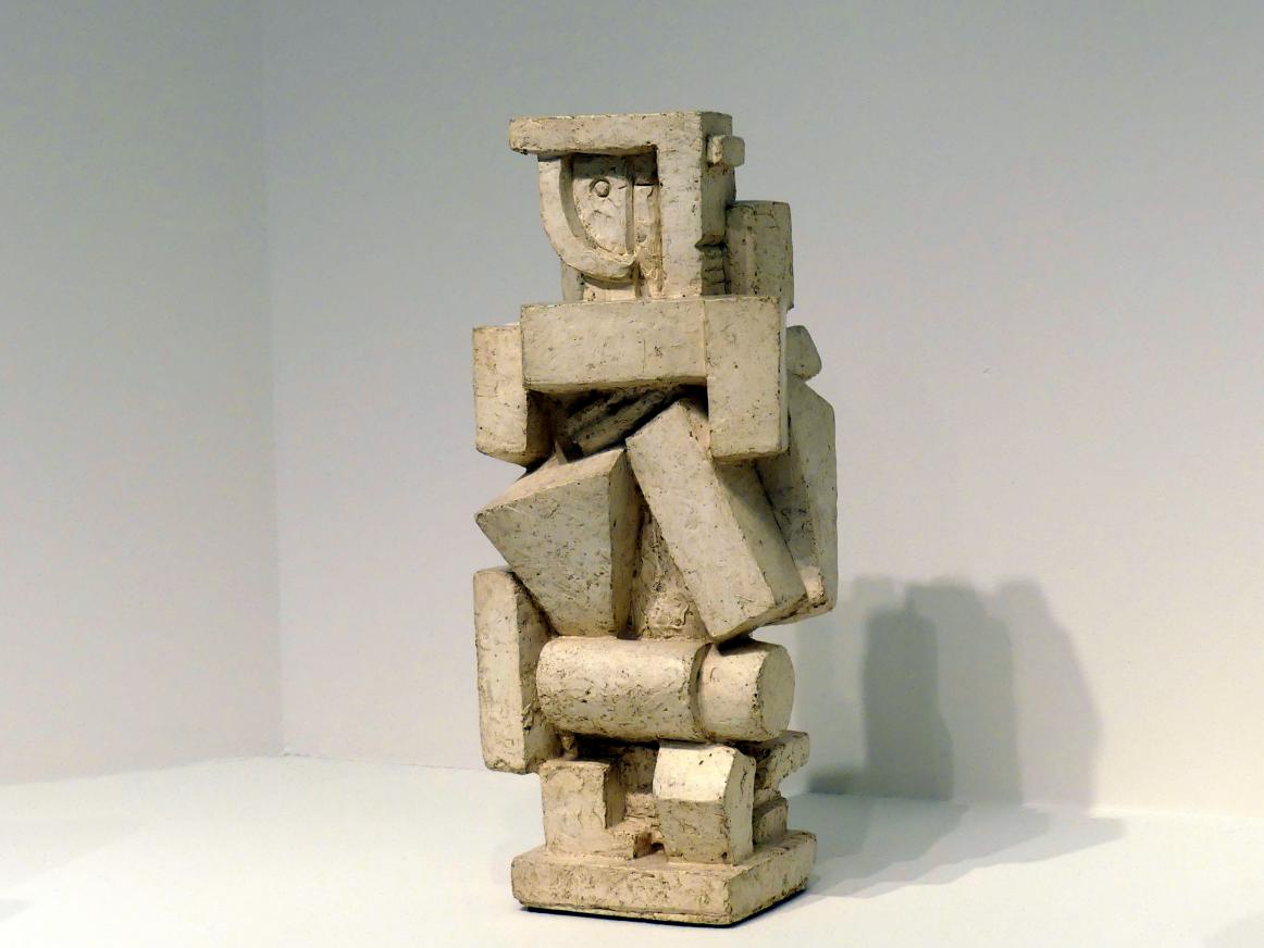 Alberto Giacometti (1914–1965), Kubische Figur, Prag, Nationalgalerie im Messepalast, Ausstellung "Alberto Giacometti" vom 18.07.-01.12.2019, Avantgarde, 1926, Bild 2/3