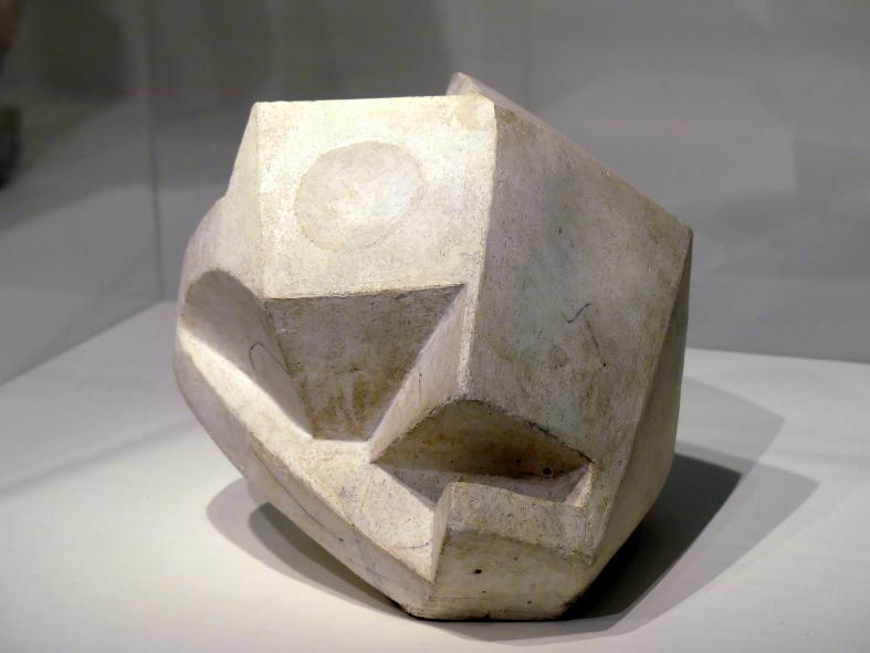 Alberto Giacometti (1914–1965), Kopf-Schädel, Prag, Nationalgalerie im Messepalast, Ausstellung "Alberto Giacometti" vom 18.07.-01.12.2019, Avantgarde, 1934, Bild 3/4