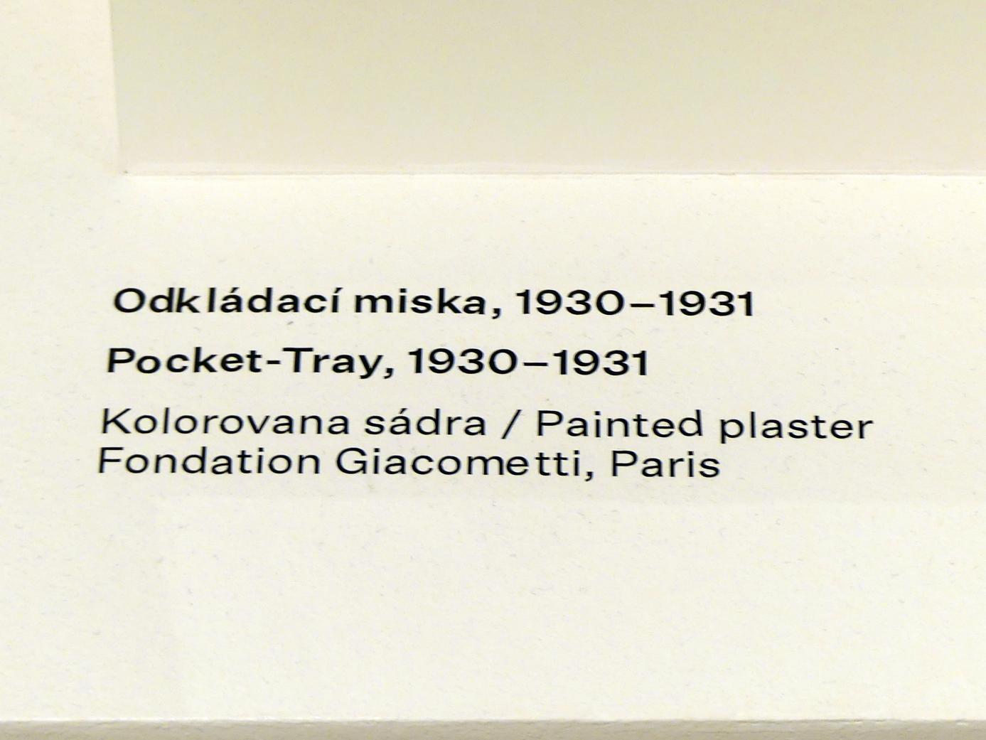 Alberto Giacometti (1914–1965), Ablageschale, Prag, Nationalgalerie im Messepalast, Ausstellung "Alberto Giacometti" vom 18.07.-01.12.2019, Avantgarde, 1930–1931, Bild 4/4