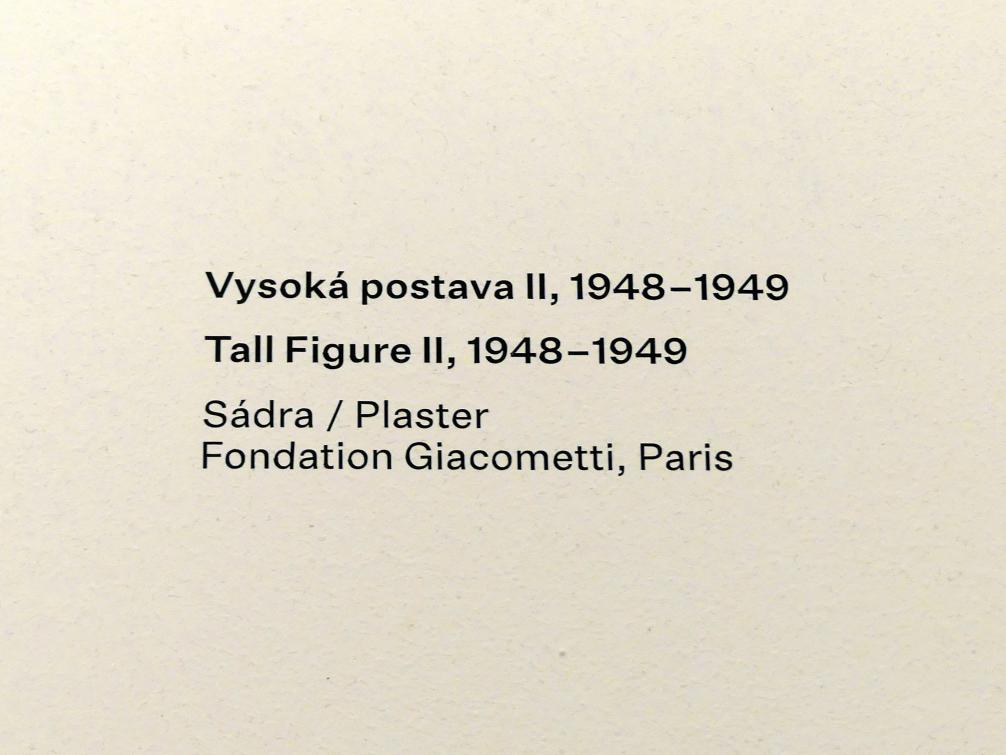 Alberto Giacometti (1914–1965), Große Figur II, Prag, Nationalgalerie im Messepalast, Ausstellung "Alberto Giacometti" vom 18.07.-01.12.2019, Stehende Figuren, 1948–1949, Bild 4/4