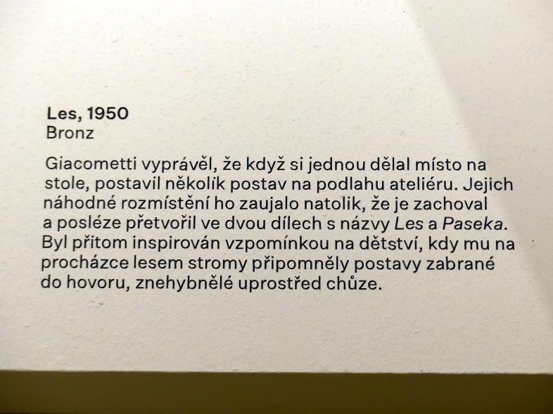 Alberto Giacometti (1914–1965), Der Wald, Prag, Nationalgalerie im Messepalast, Ausstellung "Alberto Giacometti" vom 18.07.-01.12.2019, Stehende Figuren, 1950, Bild 5/6
