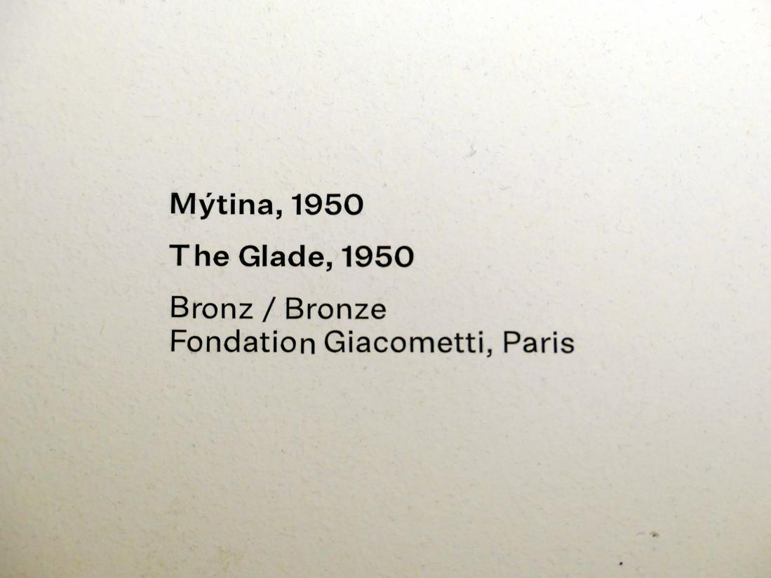 Alberto Giacometti (1914–1965), Die Lichtung, Prag, Nationalgalerie im Messepalast, Ausstellung "Alberto Giacometti" vom 18.07.-01.12.2019, Stehende Figuren, 1950, Bild 4/4