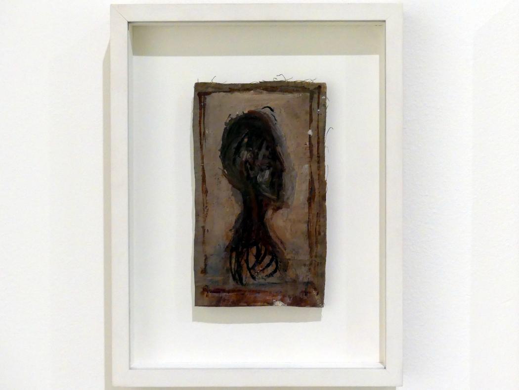 Alberto Giacometti (1914–1965), Kopf eines Mannes im Profil, Prag, Nationalgalerie im Messepalast, Ausstellung "Alberto Giacometti" vom 18.07.-01.12.2019, Köpfe, 1946–1947, Bild 2/3