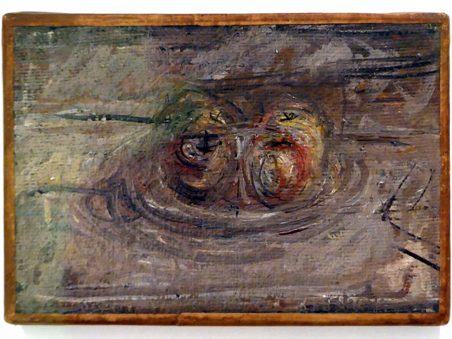 Alberto Giacometti (1914–1965), Vier Äpfel auf einer Schüssel, Prag, Nationalgalerie im Messepalast, Ausstellung "Alberto Giacometti" vom 18.07.-01.12.2019, Figuren im Raum, um 1953, Bild 2/3