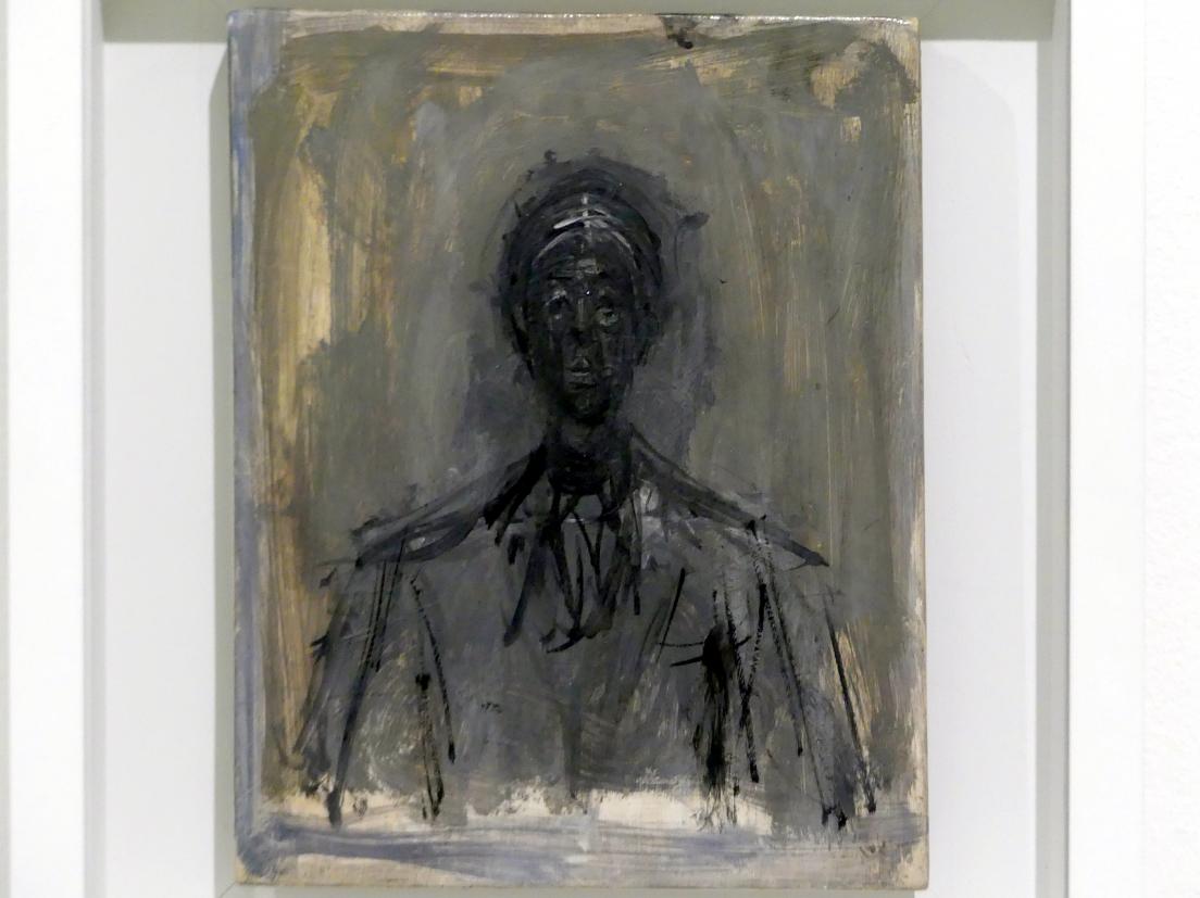Alberto Giacometti (1914–1965), Büste Isaku Yanaihara, Prag, Nationalgalerie im Messepalast, Ausstellung "Alberto Giacometti" vom 18.07.-01.12.2019, Porträts, 1959, Bild 2/3
