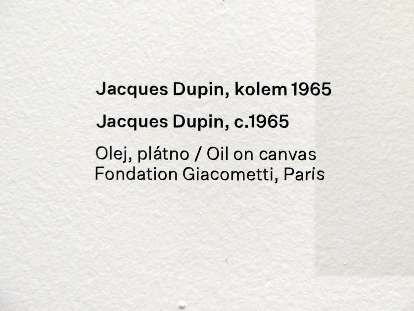 Alberto Giacometti (1914–1965), Jacques Dupin, Prag, Nationalgalerie im Messepalast, Ausstellung "Alberto Giacometti" vom 18.07.-01.12.2019, Porträts, um 1965, Bild 2/2