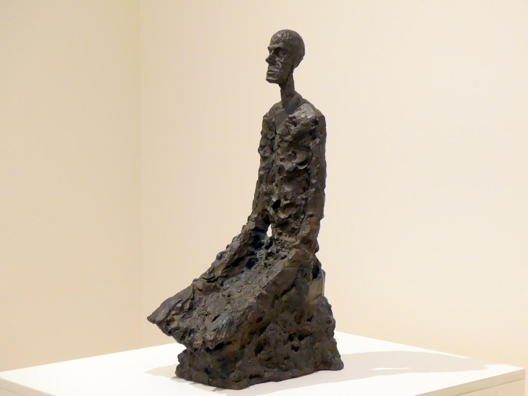 Alberto Giacometti (1914–1965), Halbporträt eines Mannes, Prag, Nationalgalerie im Messepalast, Ausstellung "Alberto Giacometti" vom 18.07.-01.12.2019, Kleine Skulpturen, 1965, Bild 4/6