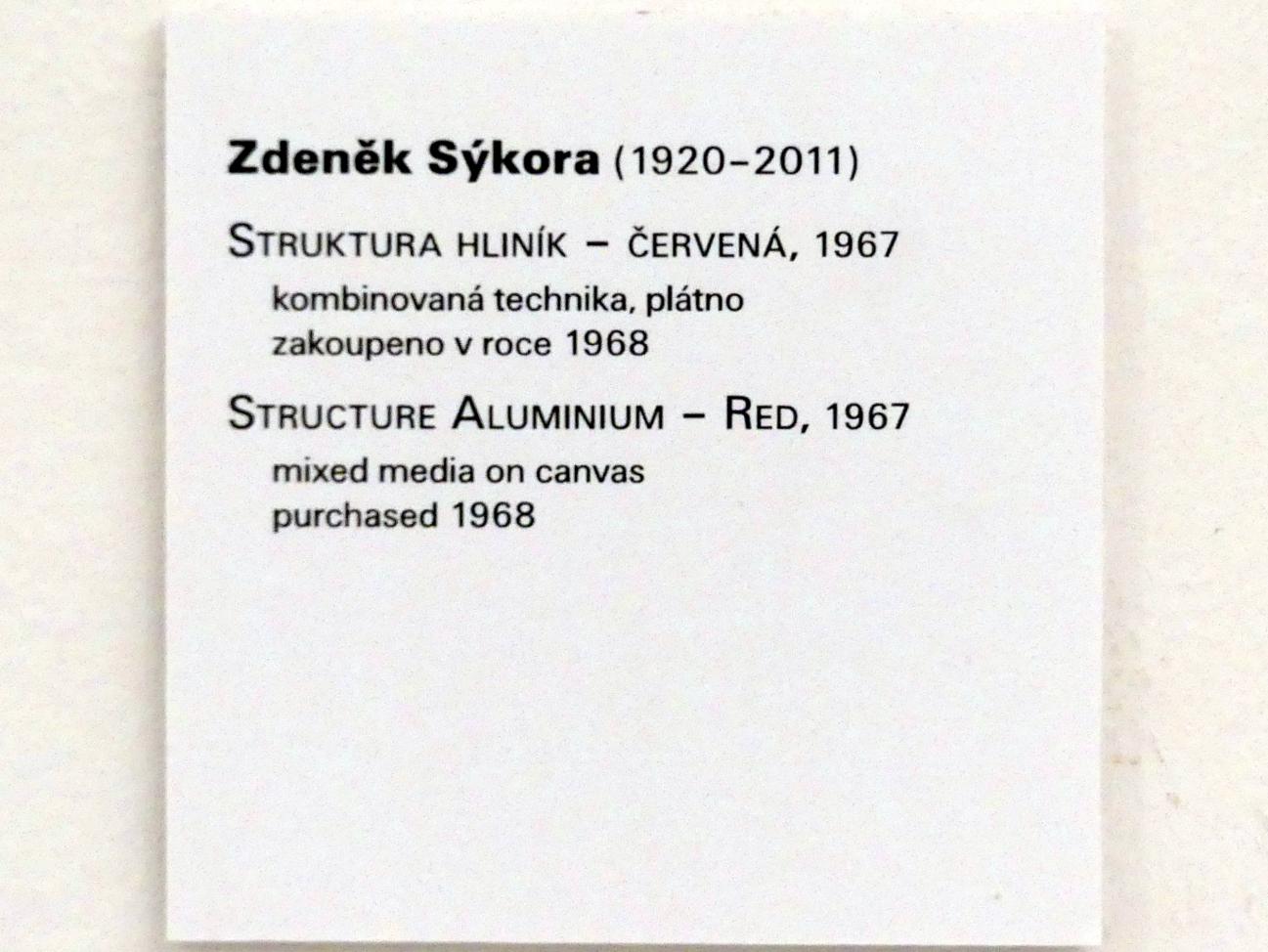 Zdeněk Sýkora (1967–1999), Struktur Aluminium - Rot, Prag, Nationalgalerie im Messepalast, Moderne Kunst, 1967, Bild 2/2