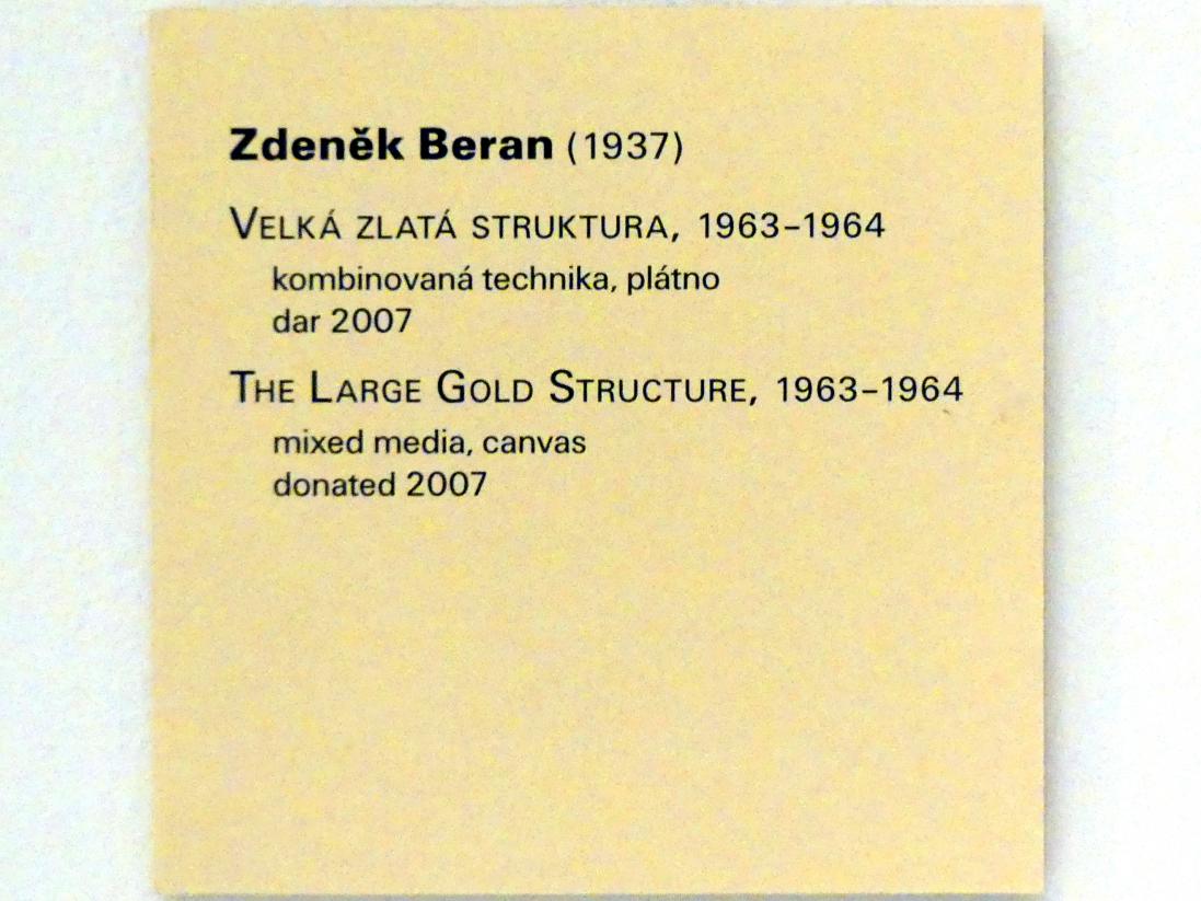 Zdeněk Beran (1960–1970), Die große Goldstruktur, Prag, Nationalgalerie im Messepalast, Moderne Kunst, 1963–1964, Bild 2/2