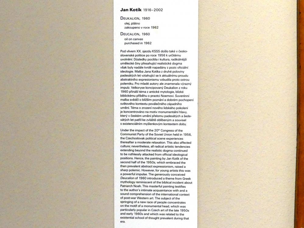 Jan Kotík (1943–1962), Deukalion, Prag, Nationalgalerie im Messepalast, Moderne Kunst, 1960, Bild 2/2