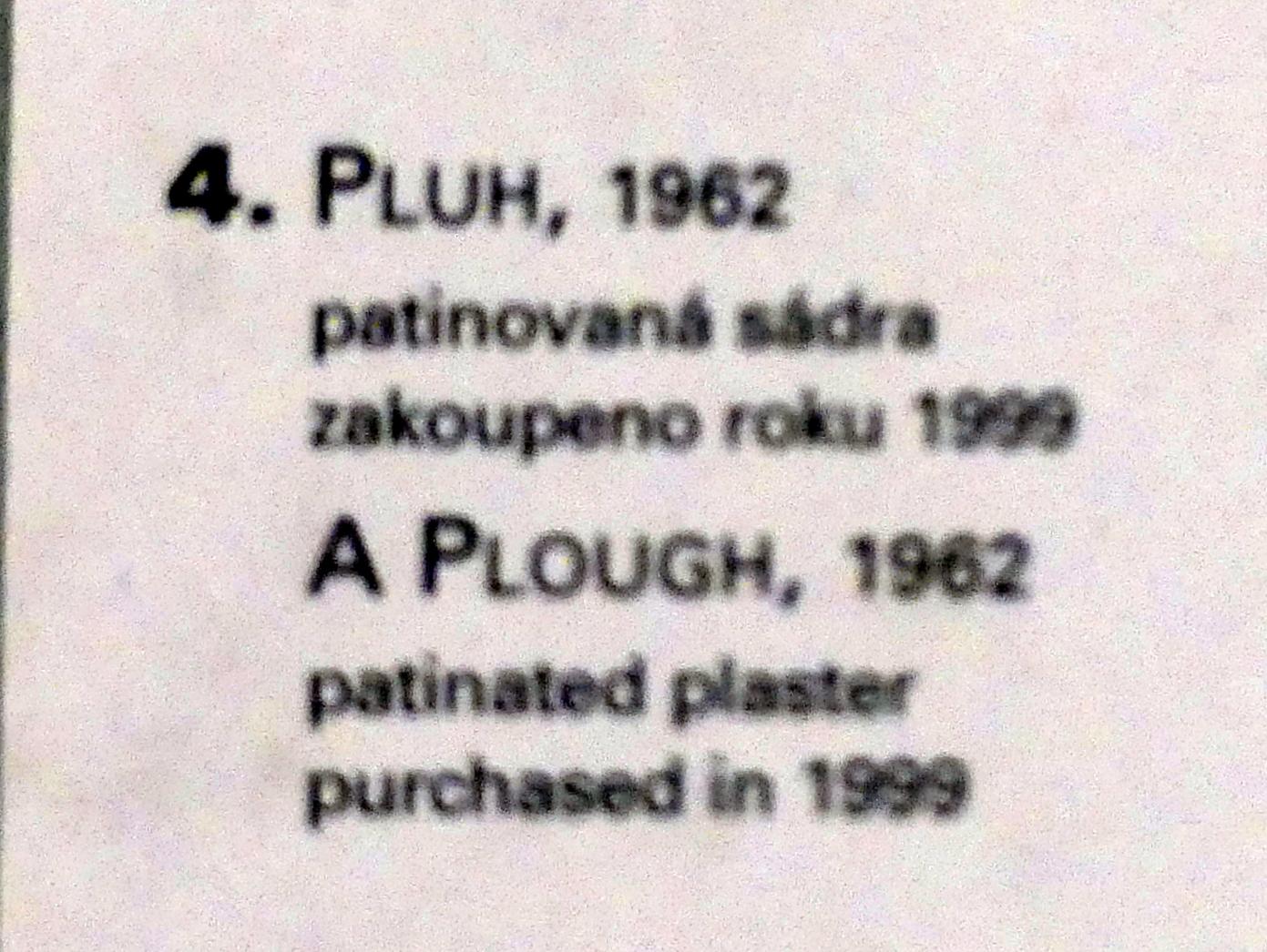 Zbyněk Sekal (1957–1965), Pflug, Prag, Nationalgalerie im Messepalast, Moderne Kunst, 1962, Bild 3/3