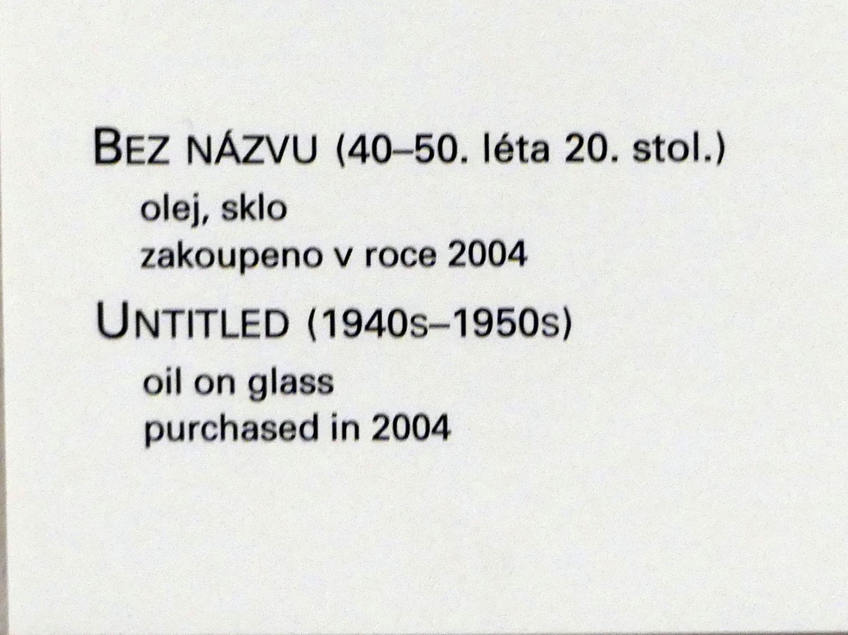 Zdeněk Macek (1945–1955), Ohne Titel, Prag, Nationalgalerie im Messepalast, Moderne Kunst, um 1940–1950, Bild 2/2