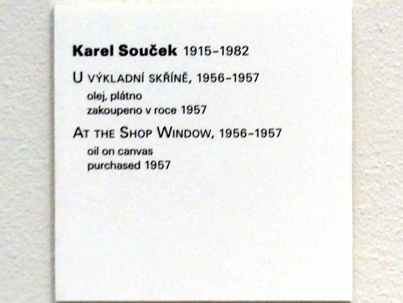 Karel Souček (1956), Am Schaufenster, Prag, Nationalgalerie im Messepalast, Moderne Kunst, 1956–1957, Bild 2/2
