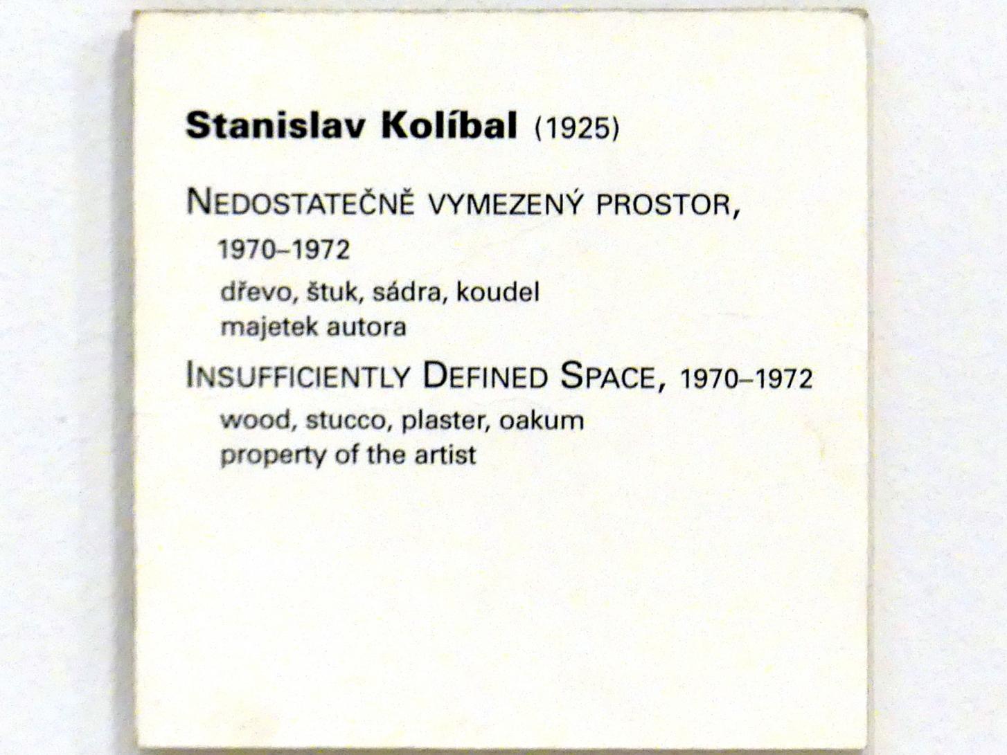 Stanislav Kolíbal (1966–1999), Ungenügend definierter Raum, Prag, Nationalgalerie im Messepalast, Moderne Kunst, 1970–1972, Bild 4/4