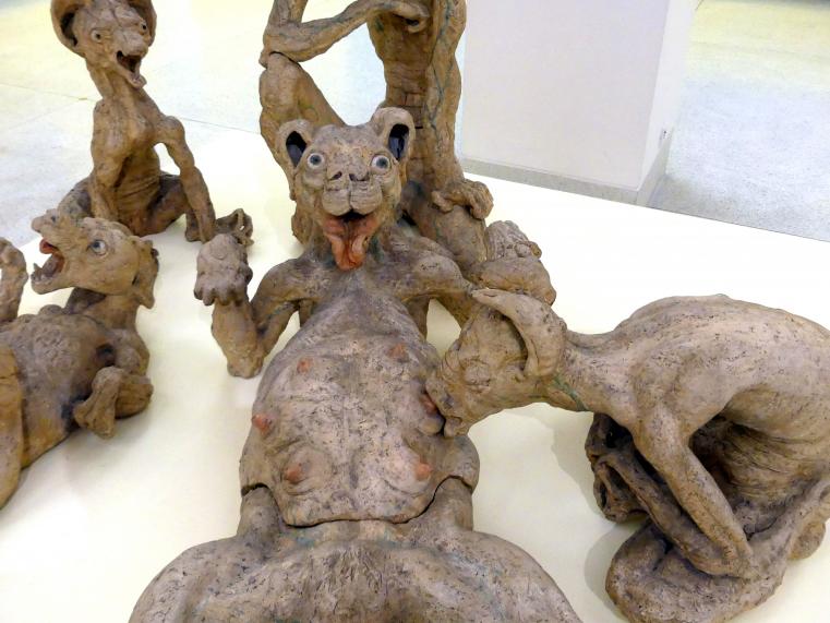 Karel Pauzer (1988–2004), Hundefamilie, Prag, Nationalgalerie im Messepalast, Moderne Kunst, 1988, Bild 3/4