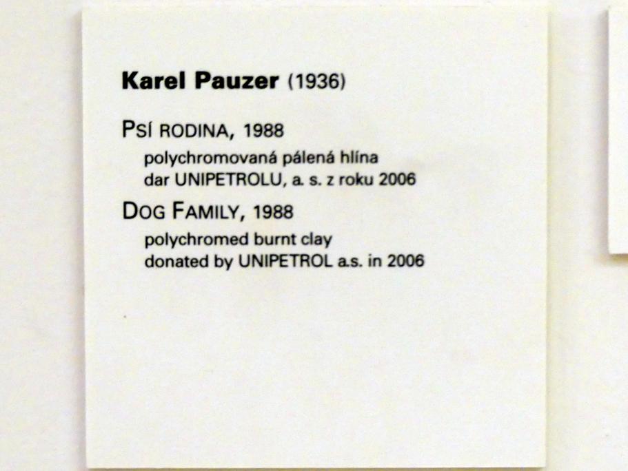 Karel Pauzer (1988–2004), Hundefamilie, Prag, Nationalgalerie im Messepalast, Moderne Kunst, 1988, Bild 4/4