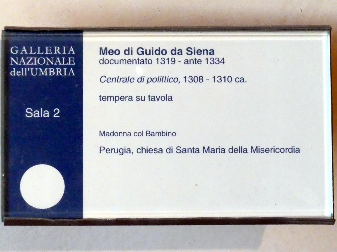 Meo di Siena (Meo da Guido da Siena) (1309–1331), Maria mit Kind, Perugia, ehem. Kirche Santa Maria della Misericordia, jetzt Perugia, Nationalgalerie von Umbrien (Galleria nazionale dell'Umbria), 02: Duccio di Boninsegna, um 1308–1310, Bild 2/2