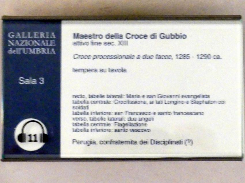 Maestro della Croce di Gubbio (1287–1300), Zweiseitiges Prozessionskreuz, Perugia, Oratorio della Confraternita dei Disciplinati, jetzt Perugia, Nationalgalerie von Umbrien (Galleria nazionale dell'Umbria), 03: Maestro della Croce di Gubbio, um 1285–1290, Bild 2/2