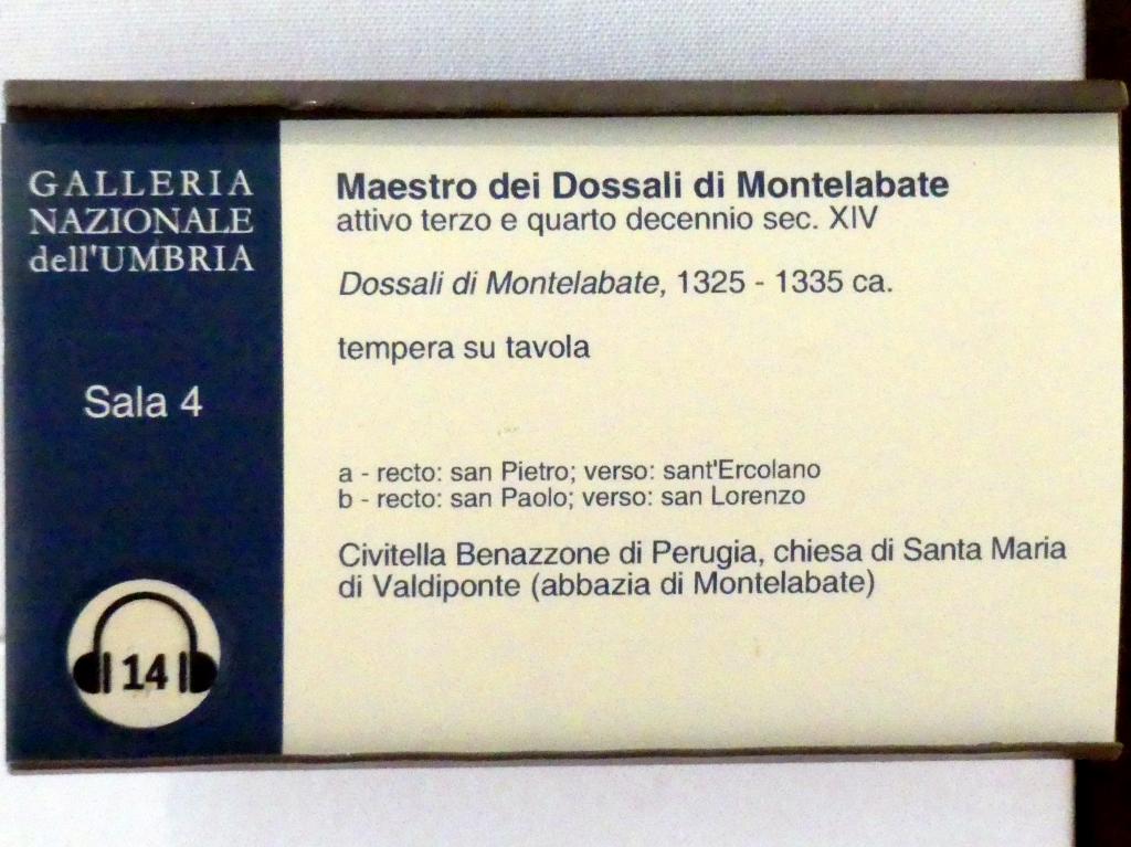 Maestro Dei Dossali Di Montelabate (1330), Retabel von Montelabate, Montelabate, Santa Maria di Valdiponte, jetzt Perugia, Nationalgalerie von Umbrien (Galleria nazionale dell'Umbria), 04: Giovanni di Bonino, Maestro di Paciano, Maestro della Dormitio di Terni, um 1325–1335, Bild 2/2
