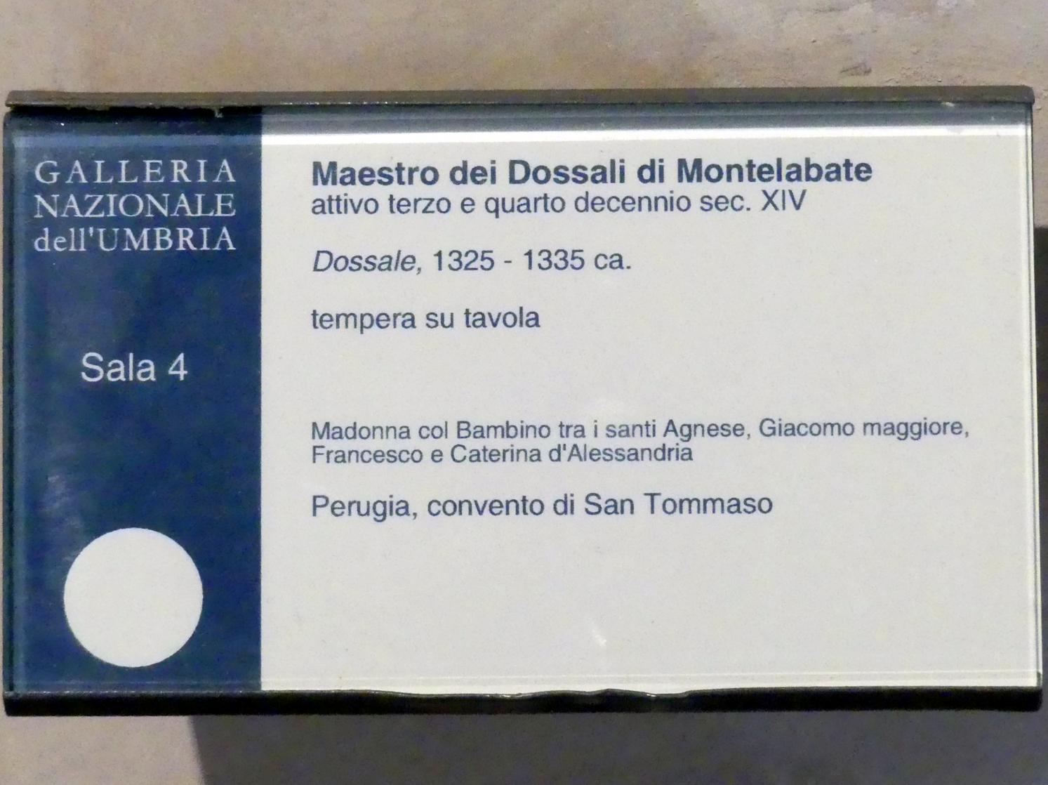 Maestro Dei Dossali Di Montelabate (1330), Altarretabel, Perugia, Convento Di San Tommaso, jetzt Perugia, Nationalgalerie von Umbrien (Galleria nazionale dell'Umbria), 04: Giovanni di Bonino, Maestro di Paciano, Maestro della Dormitio di Terni, um 1325–1335, Bild 2/2