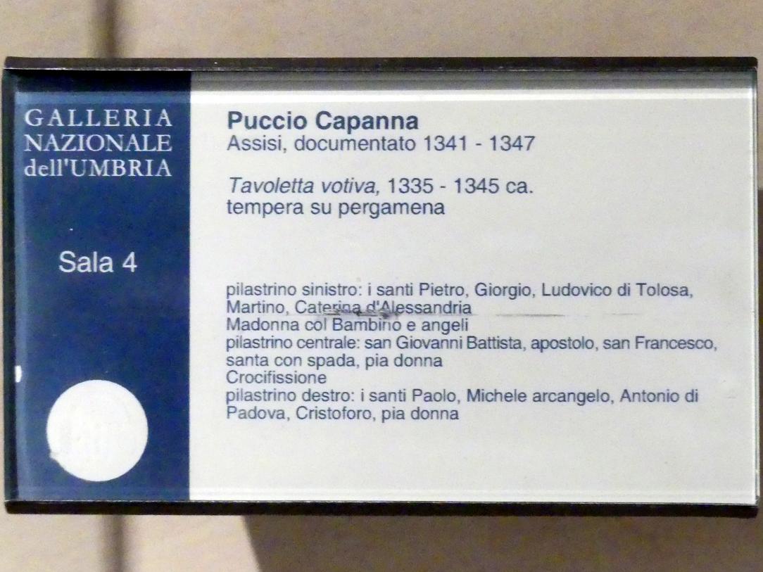 Puccio Capanna (1340), Votivtafel, Perugia, Nationalgalerie von Umbrien (Galleria nazionale dell'Umbria), 04: Giovanni di Bonino, Maestro di Paciano, Maestro della Dormitio di Terni, um 1335–1345, Bild 3/3
