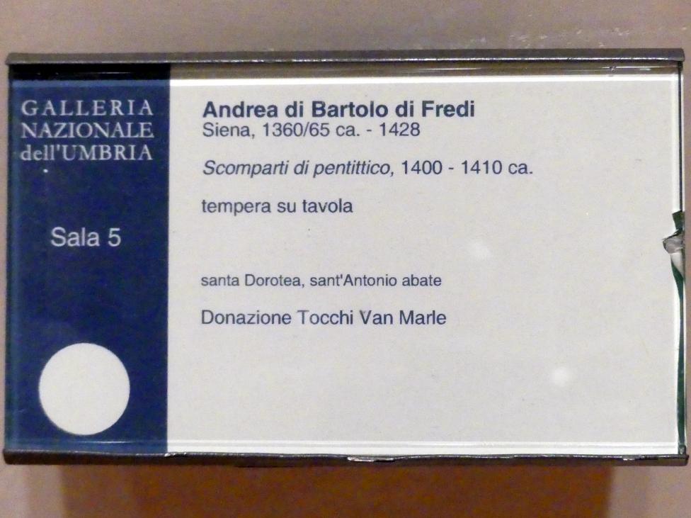 Andrea di Bartolo (1390–1420), Teile eines Polyptychons, Perugia, Nationalgalerie von Umbrien (Galleria nazionale dell'Umbria), 05: Taddeo di Bartolo, um 1400–1410, Bild 4/4