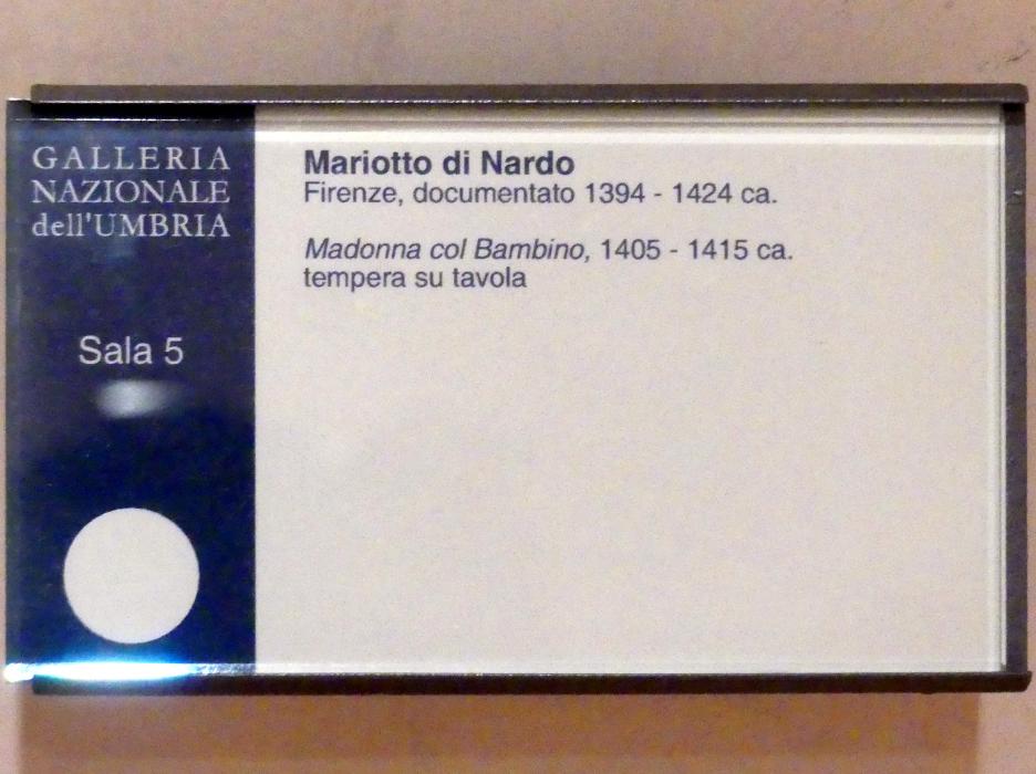 Mariotto di Nardo (1377–1410), Maria mit Kind, Perugia, Nationalgalerie von Umbrien (Galleria nazionale dell'Umbria), 05: Taddeo di Bartolo, um 1405–1415, Bild 3/3
