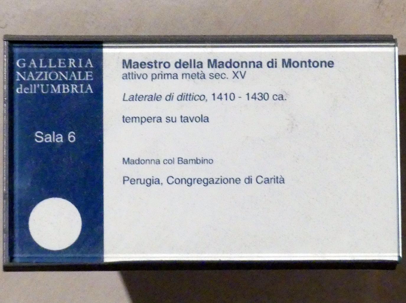 Maestro della Madonna di Montone (1420), Teil eines Diptychons, Perugia, Nationalgalerie von Umbrien (Galleria nazionale dell'Umbria), 06: Gentile da Fabriano, Álvaro Pires de Évora, um 1410–1430, Bild 4/4